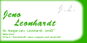 jeno leonhardt business card